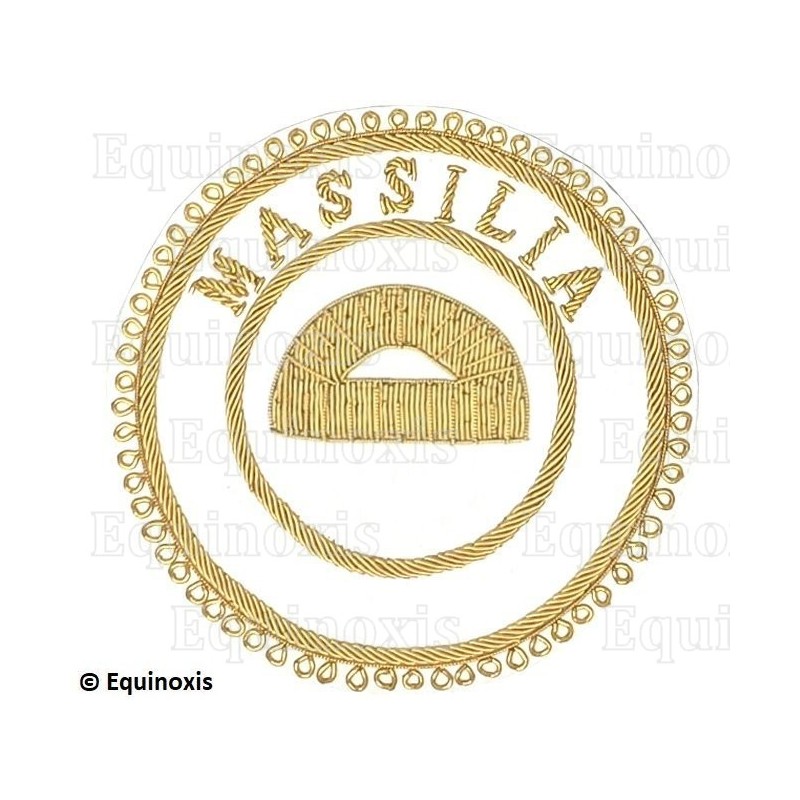 Badge / Macaron GLNF – Grande tenue provinciale – Grand Surintendant – Massilia – Brodé main
